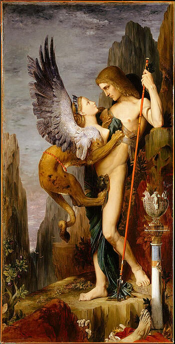 522px Gustave Moreau Oedipus and the Sphinx