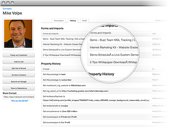 Contact history 450