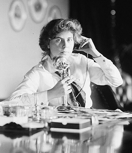 Geneivieve Clark on telephone