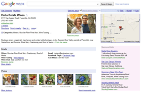 Google Places Page